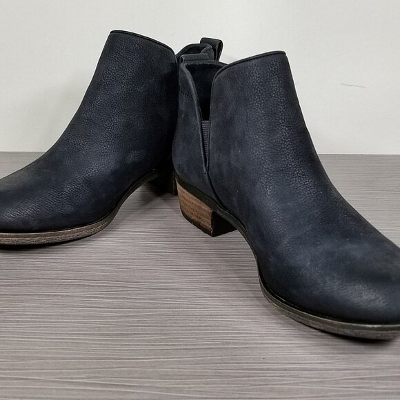 BP. Francine Split Shaft Bootie, Black Leather, Womens Size 5.5 - Picture 4 of 10